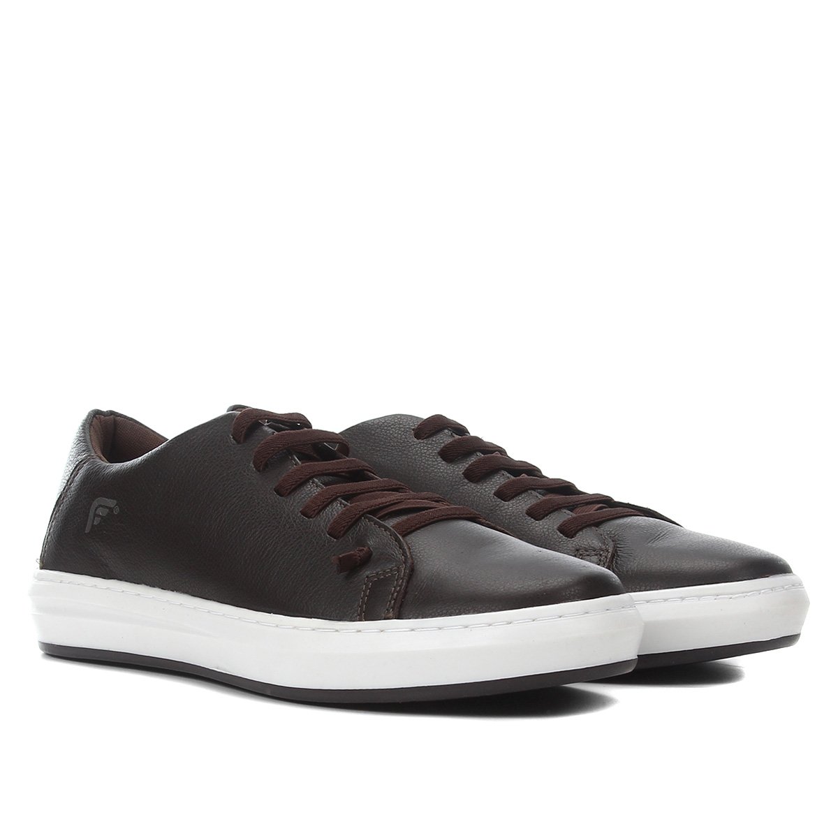 tênis couro asics top spin suede marrom