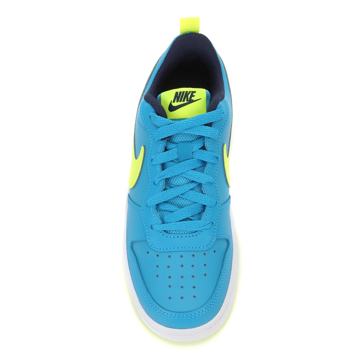 Tênis Couro Infantil Nike Court Borough Low 2 - Azul+Verde | Netshoes