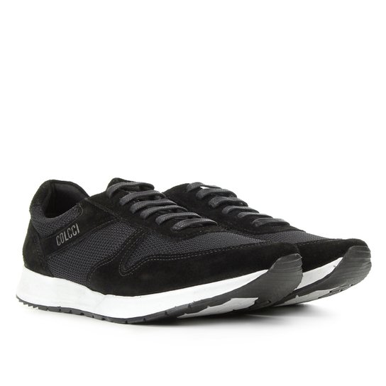Tênis Couro Jogging Colcci Masculino - Preto Menor preço em Tênis Couro Jogging Colcci Masculino - Preto