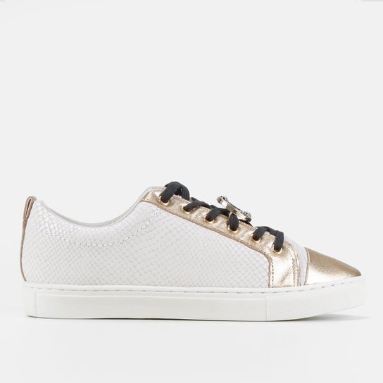 Tênis Couro Jorge Bischoff Croco Feminino - Branco Menor preço em Tênis Couro Jorge Bischoff Croco Feminino - Branco