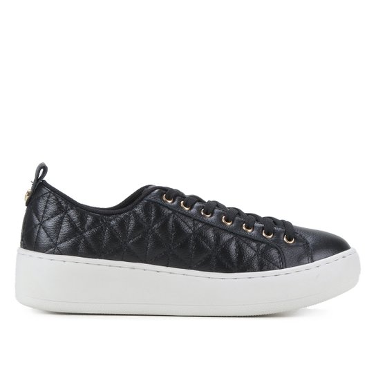 Tênis Couro Jorge Bischoff Flatform Matelassê Feminino - Preto Menor preço em Tênis Couro Jorge Bischoff Flatform Matelassê Feminino - Preto