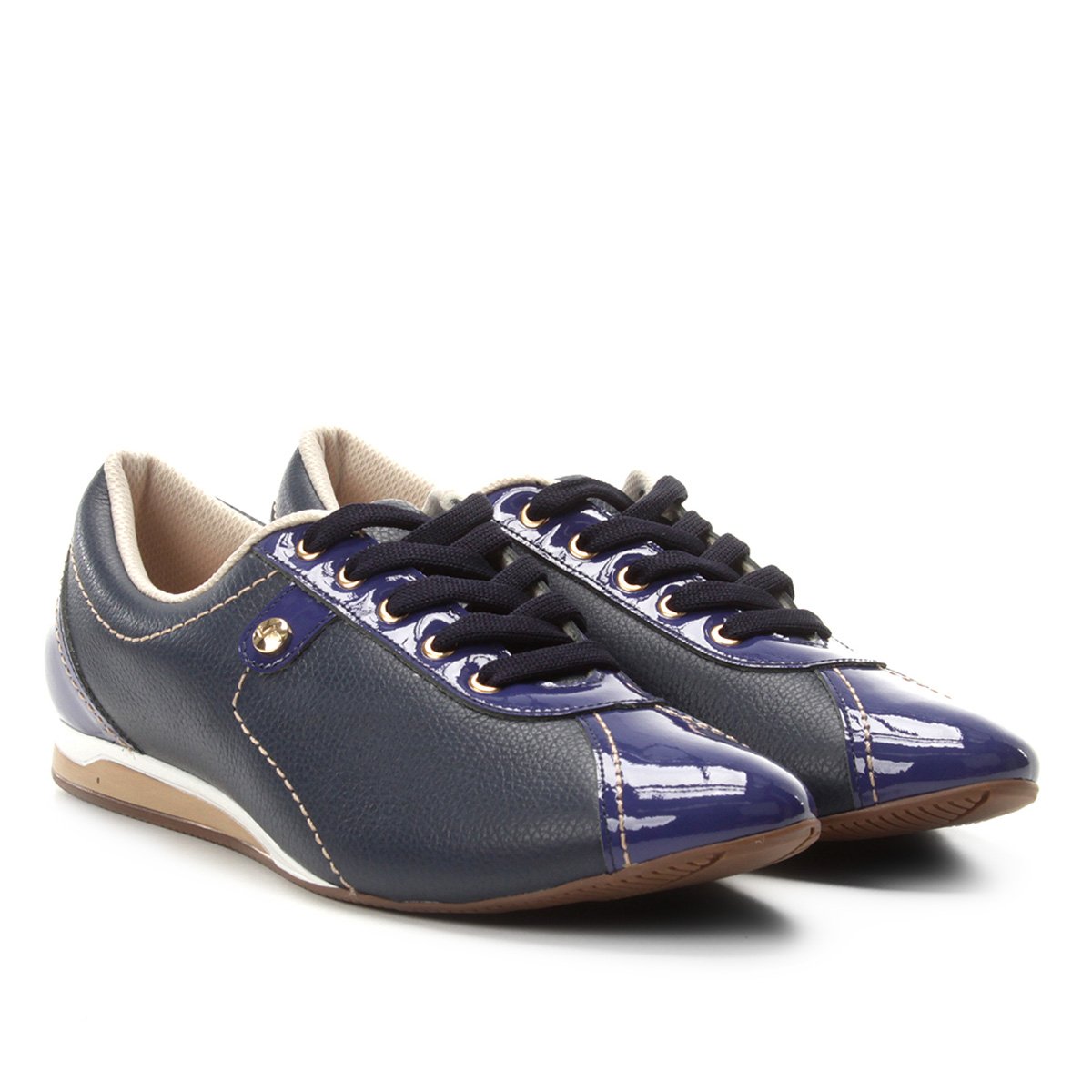 Tênis Couro Bischoff Jogging Verniz Feminino Netshoes