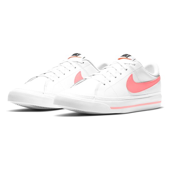 Tênis Couro Juvenil Nike Court Legacy Bg Masculino - Branco+Rosa é ruim? Tênis Couro Juvenil Nike Court Legacy Bg Masculino - Branco+Rosa é boa?
