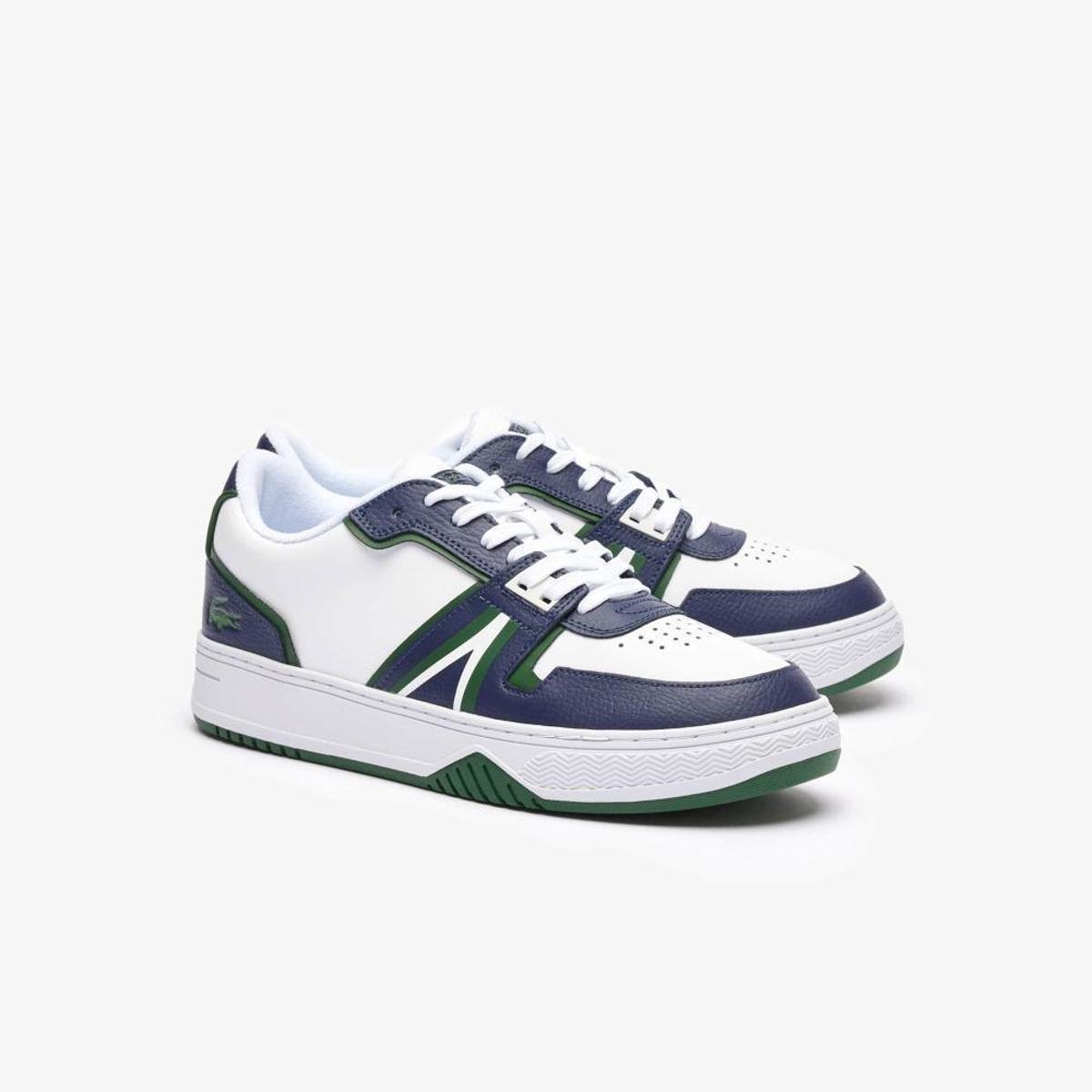 Tênis Couro Lacoste com Contraste L001 Masculino Menor preço em Tênis Couro Lacoste com Contraste L001 Masculino