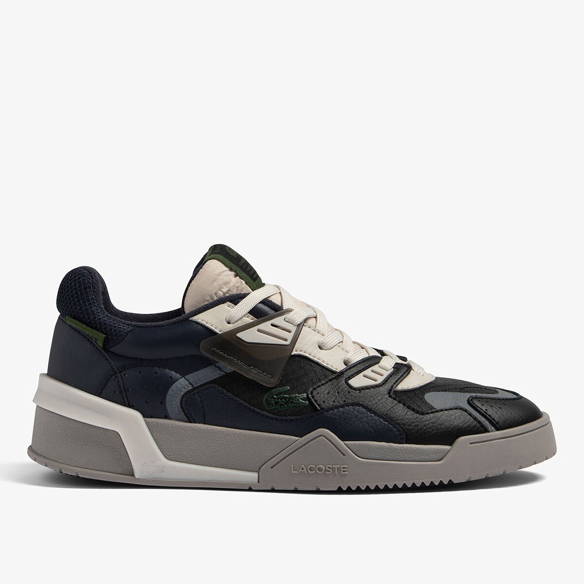 Tênis Couro Lacoste LT Court 125 Masculino - Preto+Cinza | Netshoes