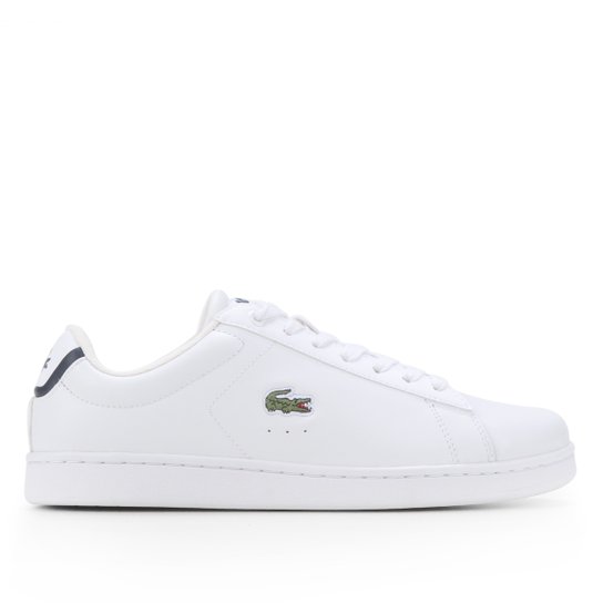 Tênis Couro Lacoste Masculino Carnaby EVO Masculino - Branco Menor preço em Tênis Couro Lacoste Masculino Carnaby EVO Masculino - Branco
