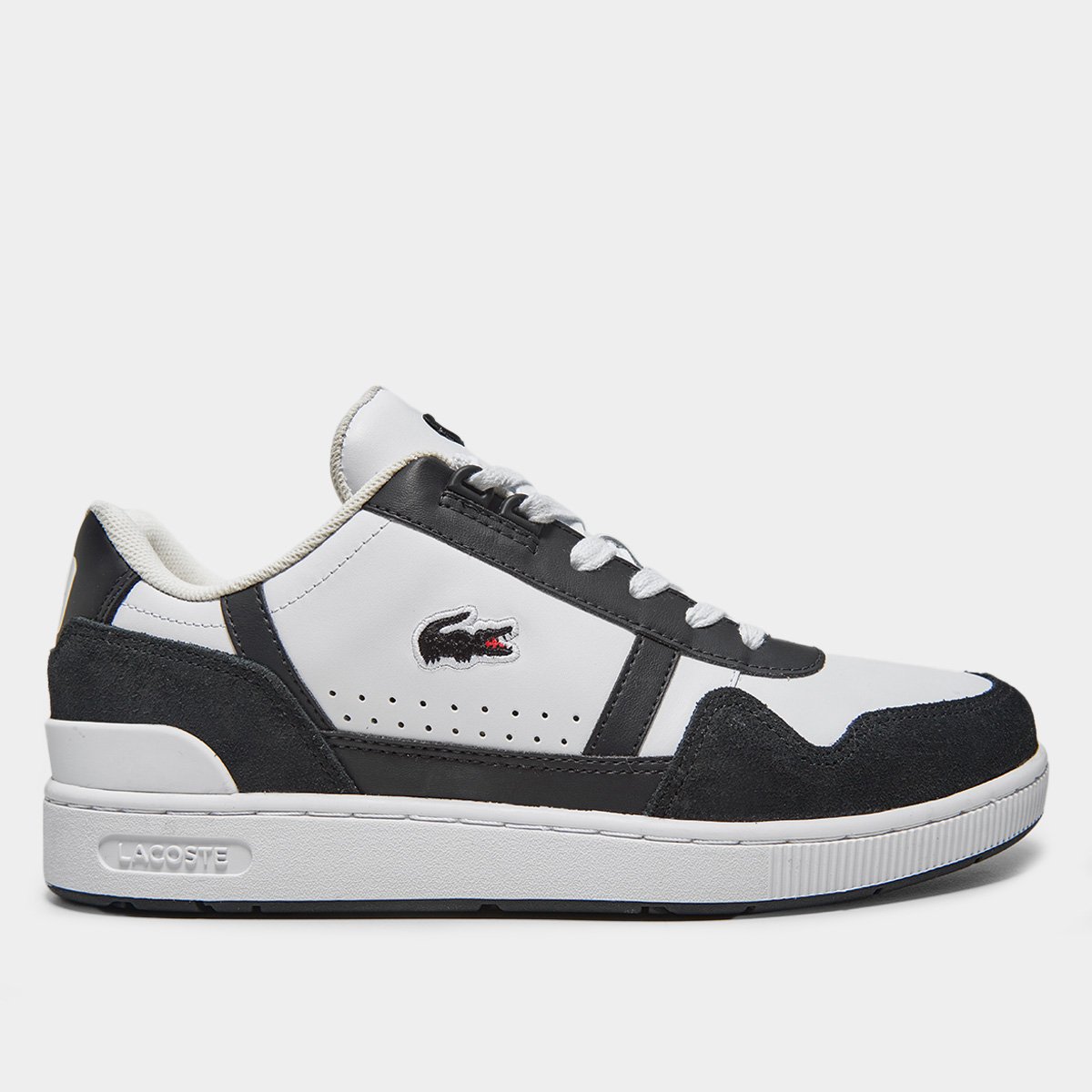 Tênis Couro Lacoste T-Clip Masculino Menor preço em Tênis Couro Lacoste T-Clip Masculino