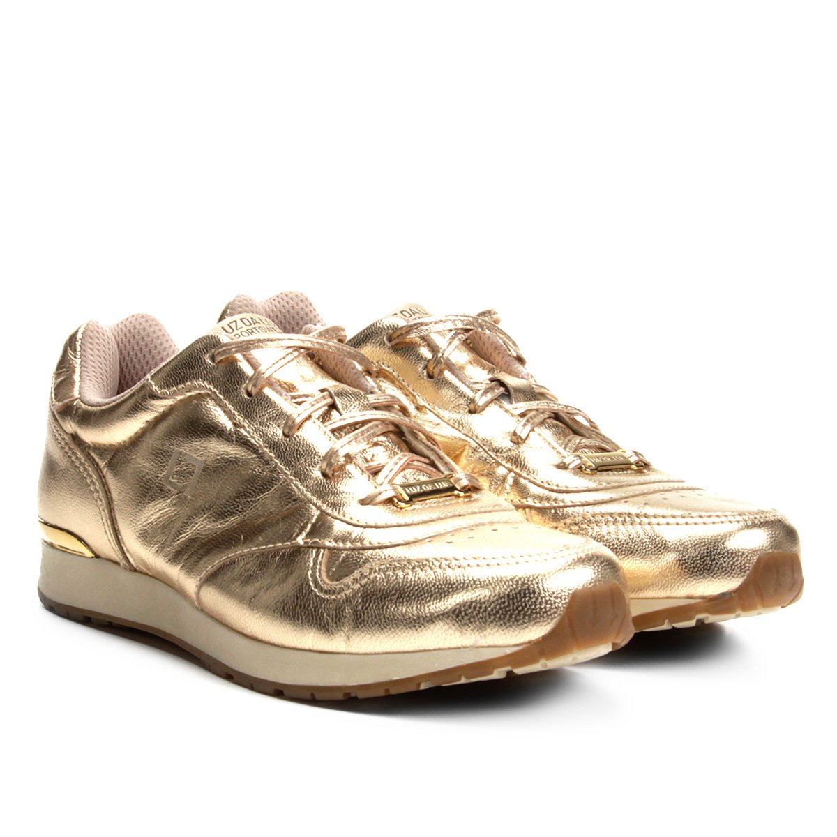 tenis luz da lua dourado