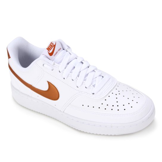 Tênis Couro Nike Court Vision Low Feminino - Branco+Bronze é ruim? Tênis Couro Nike Court Vision Low Feminino - Branco+Bronze é boa?