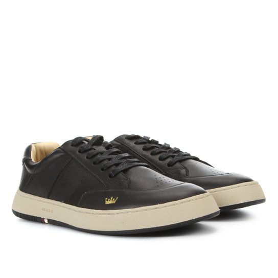 Tênis Couro Osklen Soho Masculino - Preto Menor preço em Tênis Couro Osklen Soho Masculino - Preto