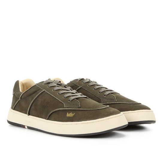 Tênis Couro Osklen Soho Raw Edge Masculino - Verde Militar Menor preço em Tênis Couro Osklen Soho Raw Edge Masculino - Verde Militar