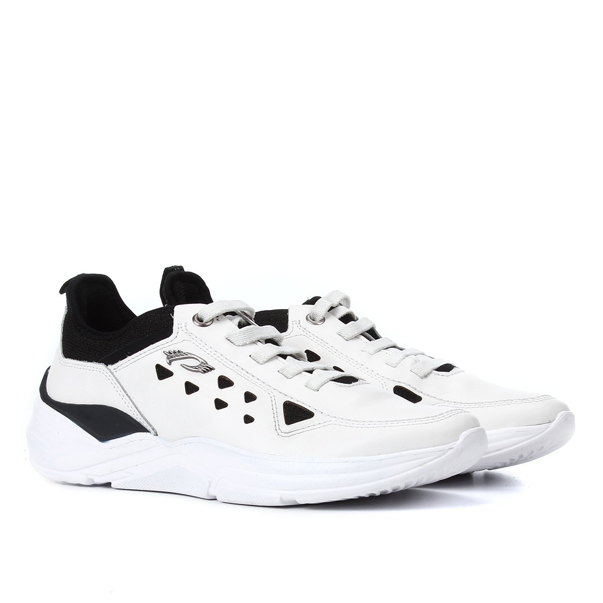 Tênis Couro Pegada Perfuros Masculino - Branco | Netshoes