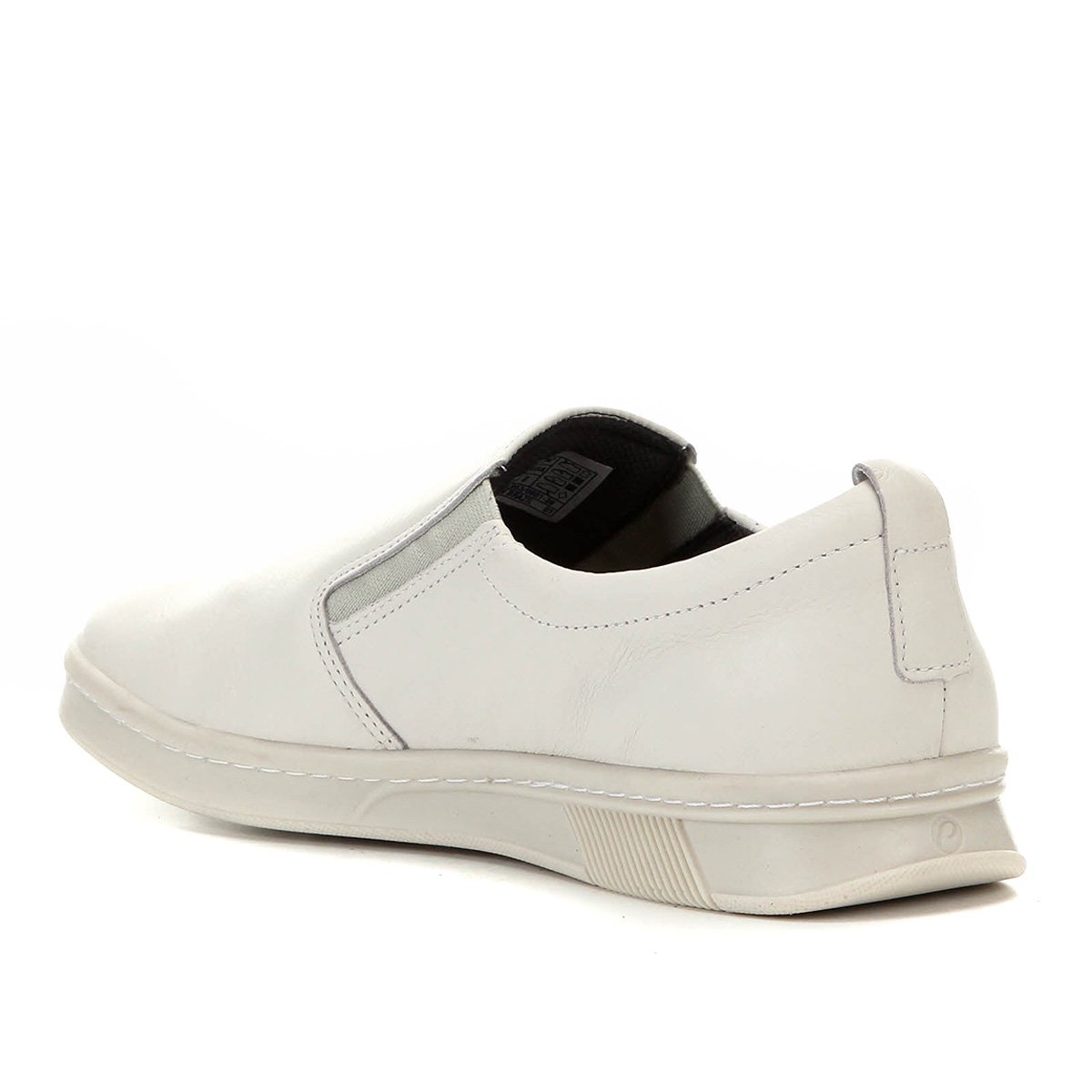 Tênis Couro Pegada Sem Cadarço Masculino - Branco | Netshoes