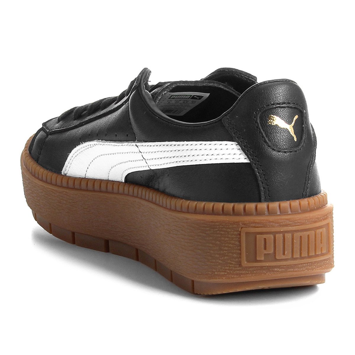 tênis puma basket platform trace branco