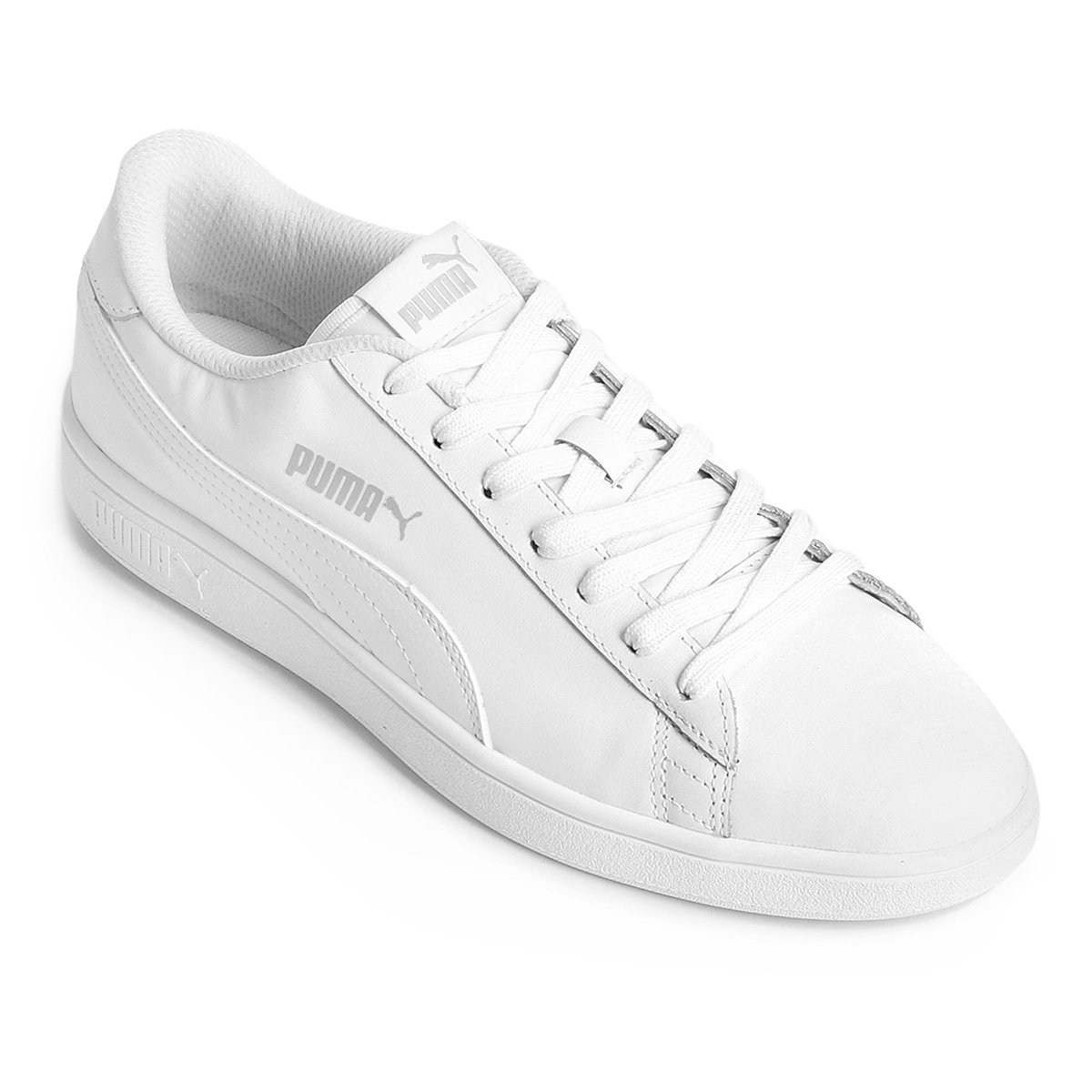Puma Outlet Puma Couro Branco Tênis Couro Puma Smash V2 L