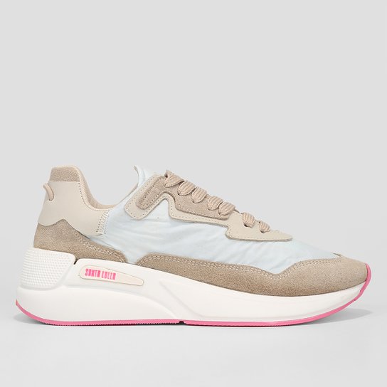 Tênis Couro Santa Lolla Sport Perfuros Feminino - Jeans Menor preço em Tênis Couro Santa Lolla Sport Perfuros Feminino - Jeans