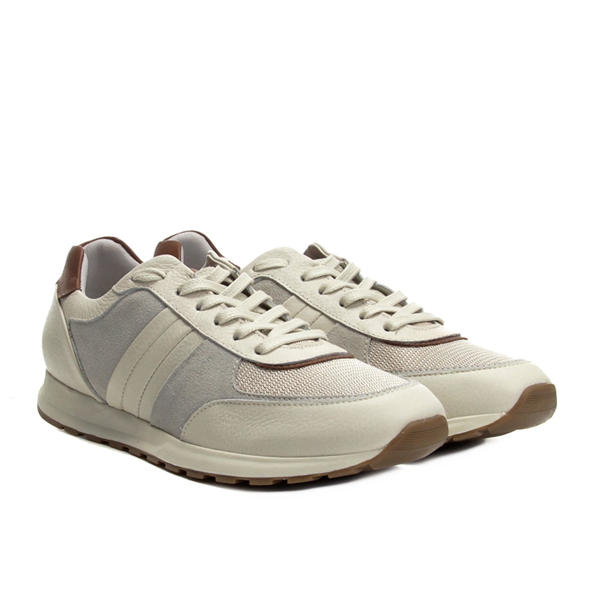 tenis jogging masculino couro