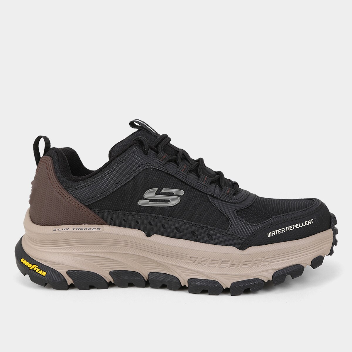 Tênis Couro Skechers D'Lux Trekker Masculino Menor preço em Tênis Couro Skechers D'Lux Trekker Masculino