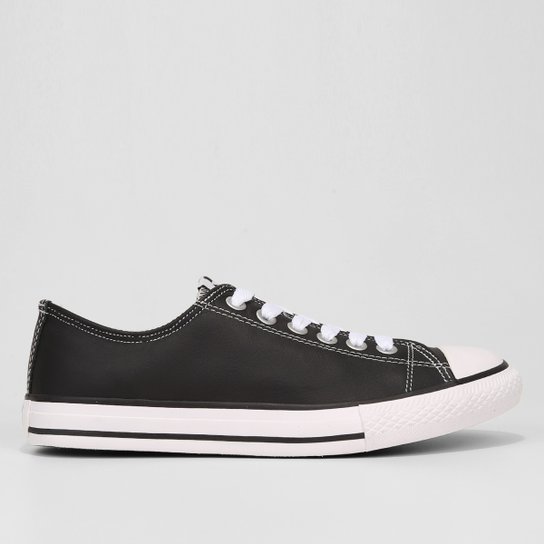 Tênis Couro Street Star Low Masculino - Preto Menor preço em Tênis Couro Street Star Low Masculino - Preto