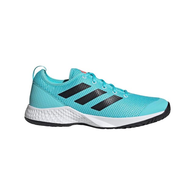 Tênis Courtflash Adidas - Azul Piscina+Preto Menor preço em Tênis Courtflash Adidas - Azul Piscina+Preto