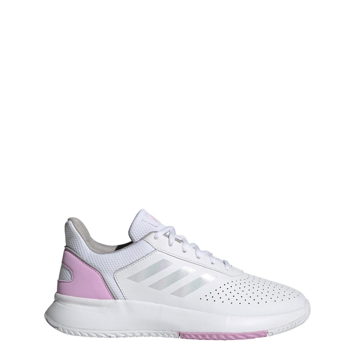 tenis adidas branco com roxo