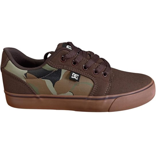 Tênis Dc Shoes Anvil TX LA Camo Marrom Gum