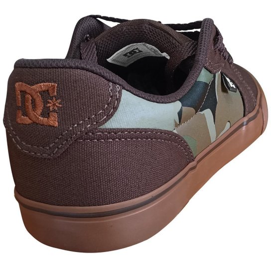 Tênis Dc Shoes Anvil TX LA Camo Marrom Gum