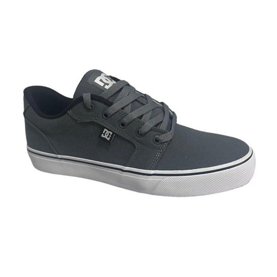 Tenis DC Shoes Anvil TX LA Cinza/Branco 11305 Preto Netshoes