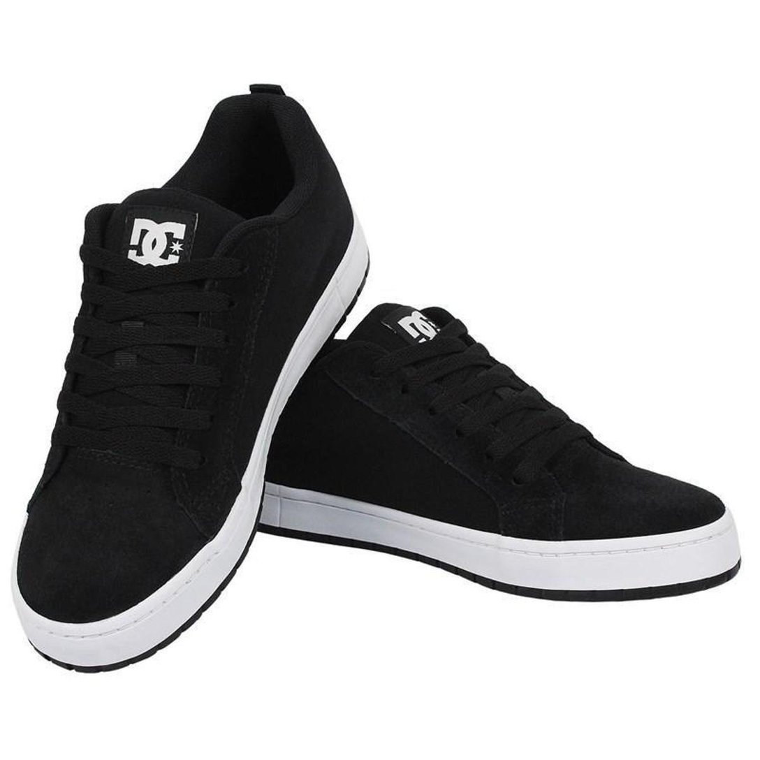 Tênis DC Shoes Court Graffik TX Black Grey White Preto Netshoes