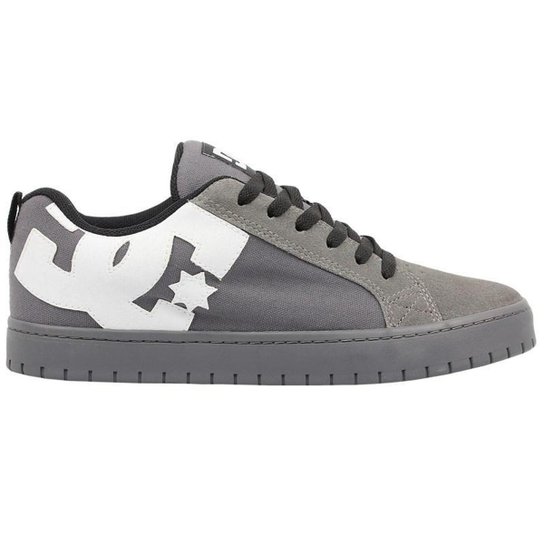 Tênis DC Shoes Court Graffik TX Grey Grey Black - Cinza é ruim? Tênis DC Shoes Court Graffik TX Grey Grey Black - Cinza é boa?