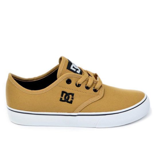 Tênis DC Shoes District Branco - Bege Menor preço em Tênis DC Shoes District Branco - Bege