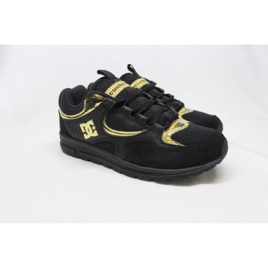 TÊNIS DC SHOES KALIS LITE BLACK GOLD - Preto Menor preço em TÊNIS DC SHOES KALIS LITE BLACK GOLD - Preto