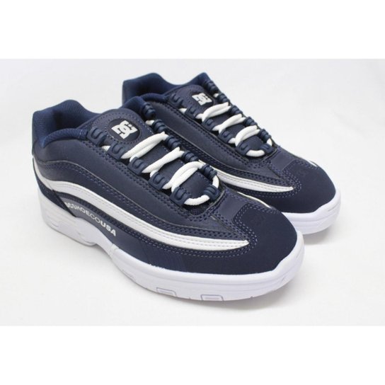 TÊNIS DC SHOES LEGACY LITE NAVY WHITE - Azul Menor preço em TÊNIS DC SHOES LEGACY LITE NAVY WHITE - Azul