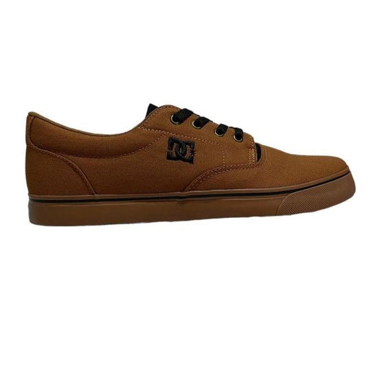 Tenis DC Shoes New Flash 2 TX- - Marrom-Claro Menor preço em Tenis DC Shoes New Flash 2 TX- - Marrom-Claro