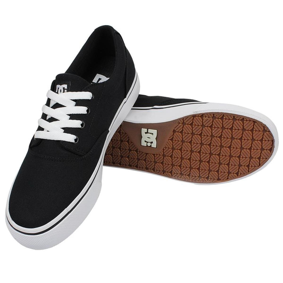 Tênis DC Shoes New Flash 2 TX Black White Preto e Branco Tênis DC Shoes New Flash 2 TX Black White Preto e Branco