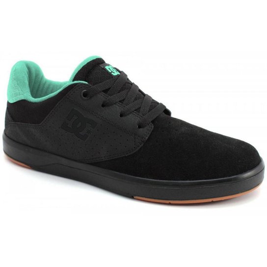 Tênis DC Shoes Plaza TC Masculino - Preto+verde Menor preço em Tênis DC Shoes Plaza TC Masculino - Preto+verde