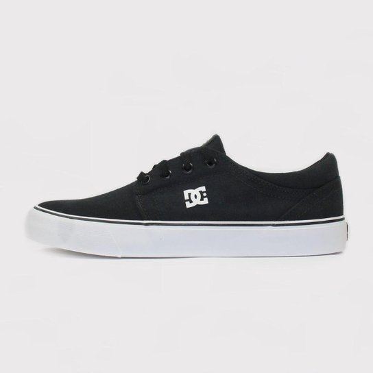 Tênis DC Shoes Trase TX - Black/White - Preto Menor preço em Tênis DC Shoes Trase TX - Black/White - Preto