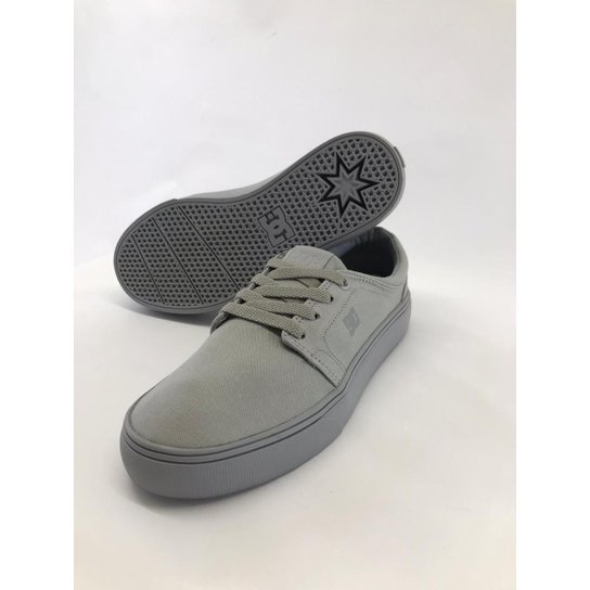 TÊNIS DC SHOES TRASE TX W GREY GREY GREY - Cinza Menor preço em TÊNIS DC SHOES TRASE TX W GREY GREY GREY - Cinza