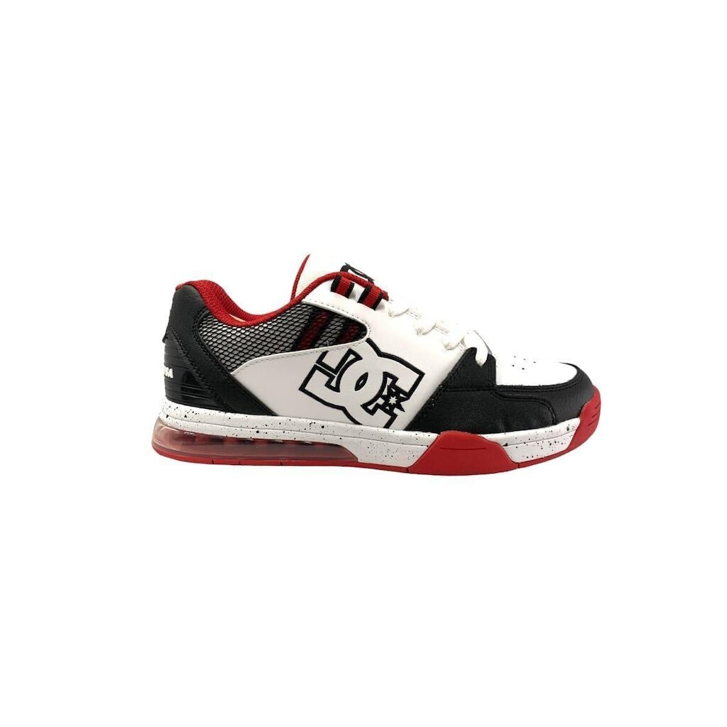 TENIS DC SHOES VERSATILE LE WHITE BLACK ATHLETIC RED