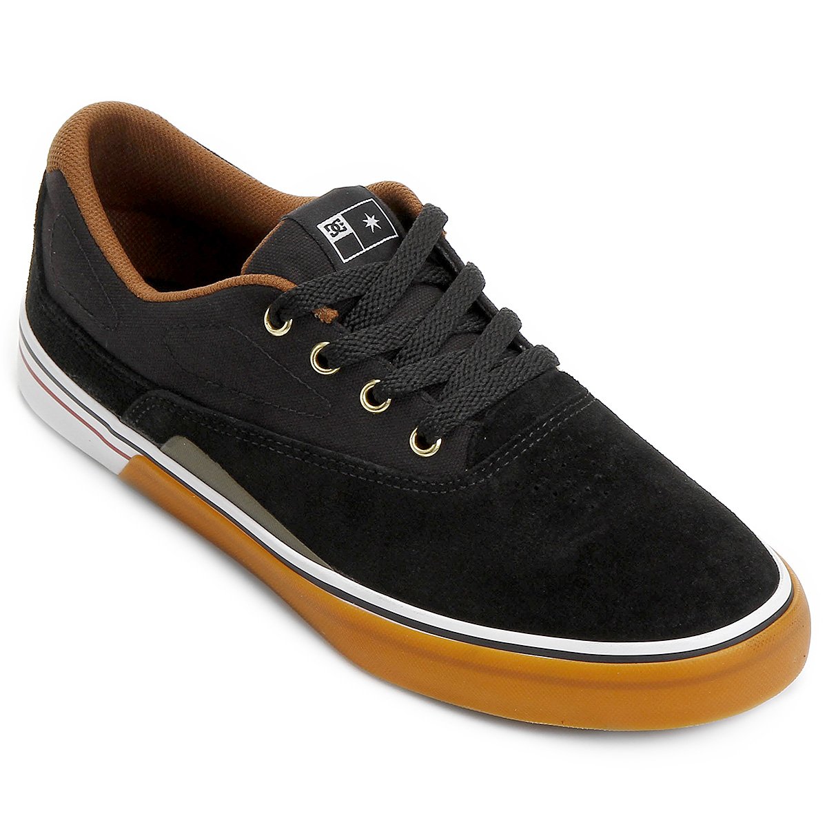 Tênis Dc Shoess Sultan S Preto e Branco Netshoes