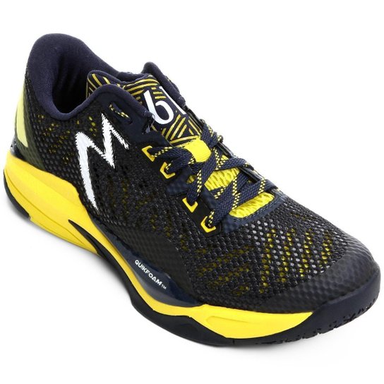Tênis de Basquete 361° Mazer - Marinho+Amarelo Menor preço em Tênis de Basquete 361° Mazer - Marinho+Amarelo