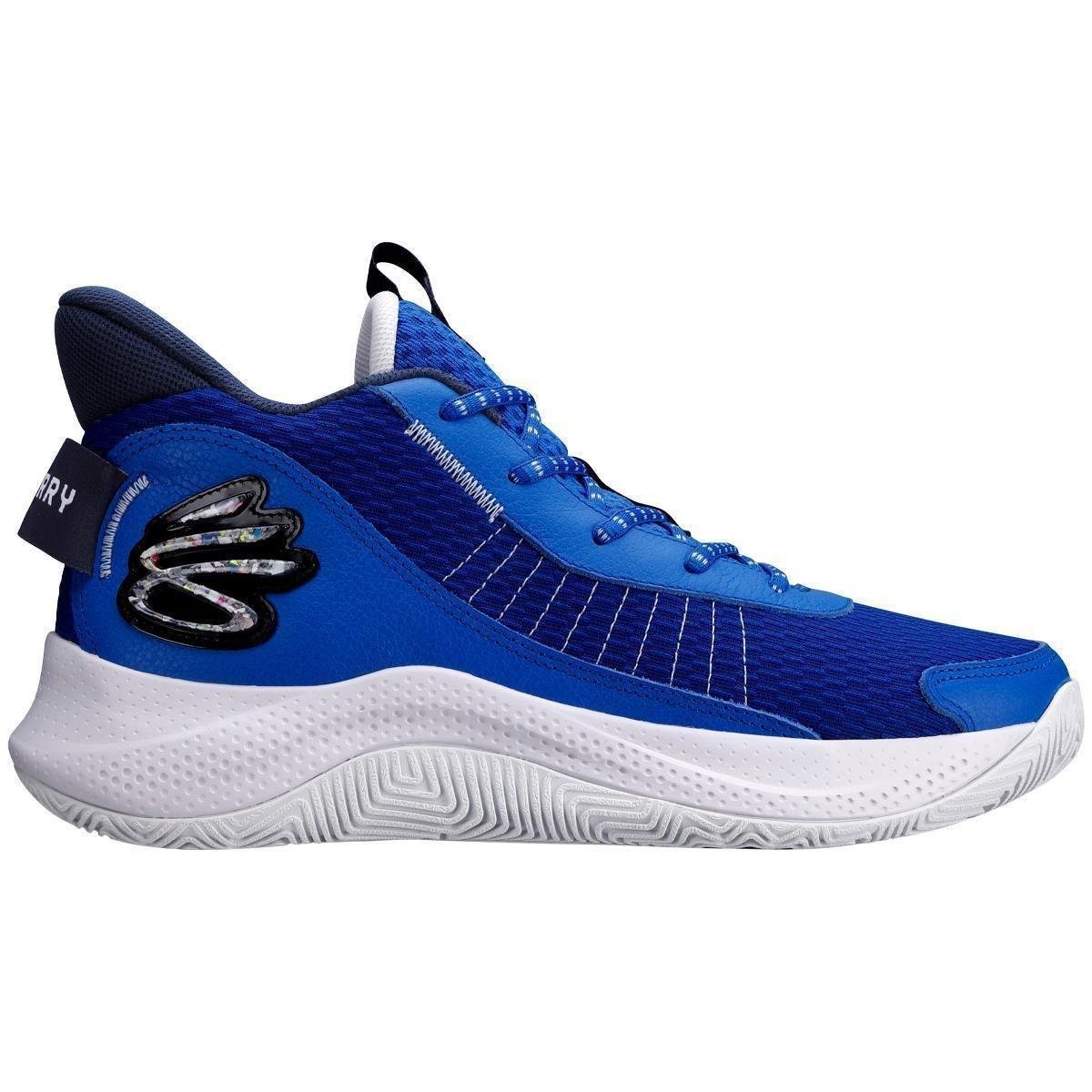 Tênis de Basquete Masculino Under Armour Curry 3Z7 - Azul+Branco