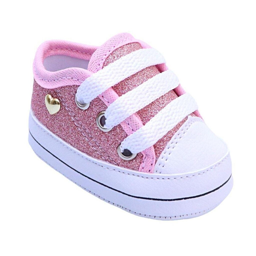 Tênis De Bebê Glitter Feminino Muito Princesinha
