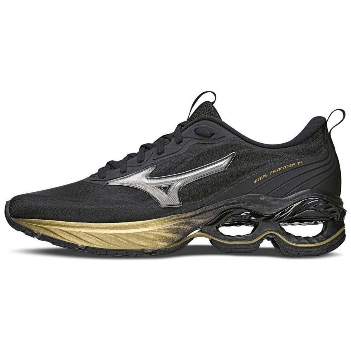 Tênis de Corrida Masculino Mizuno Wave Frontier 14 - Preto | Netshoes