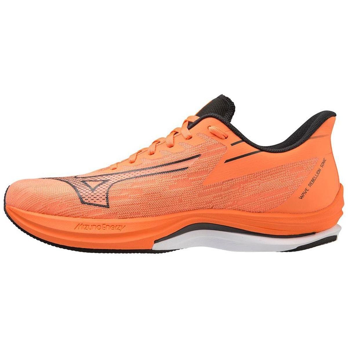Tênis de Corrida Masculino Mizuno Wave Rebellion Sonic - Laranja