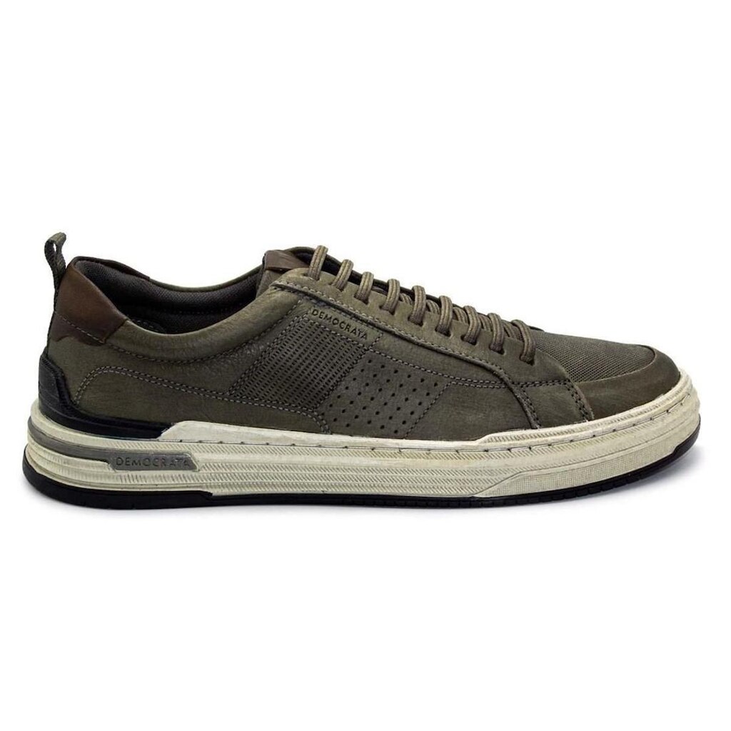 Tênis De Couro Democrata Masculino Denim Mike 240601