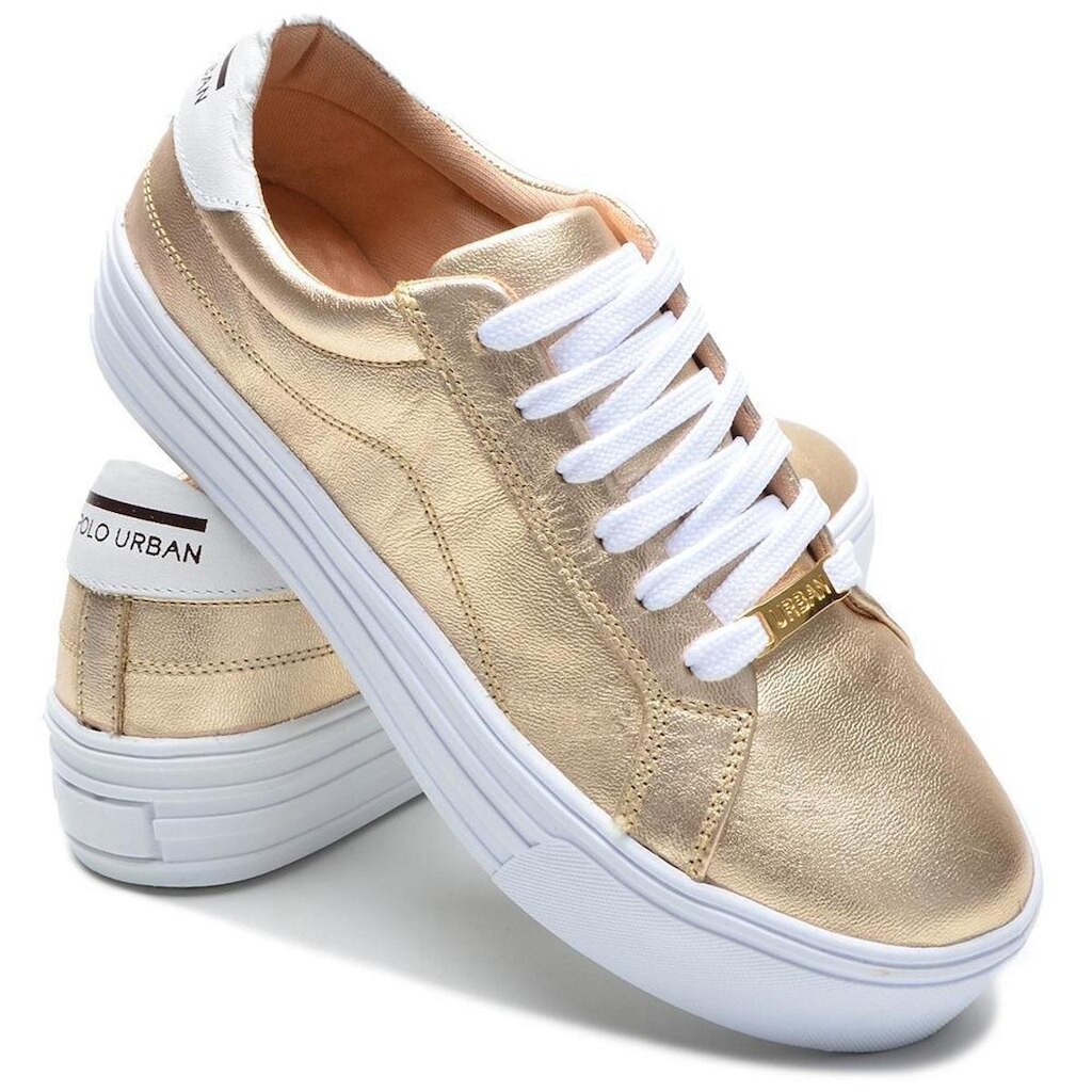 Tênis de Couro R.Silva Store com Cadarço Feminino