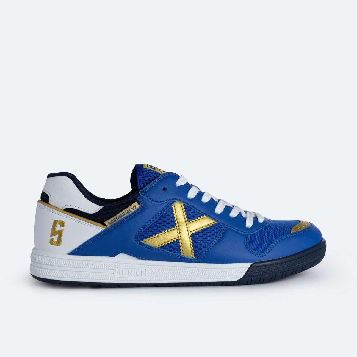 Tênis de Futsal Munich Continental V2 - 45 - Azul | Netshoes