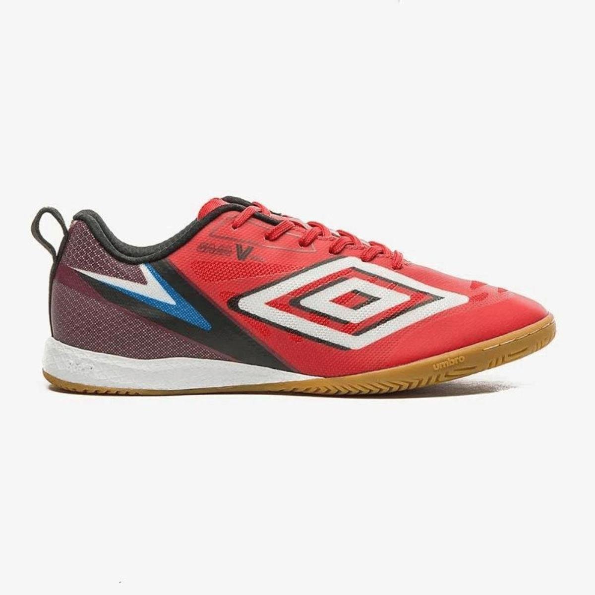 Tênis de Futsal Umbro Sala V Bump Pro - 421 Vermelho Menor preço em Tênis de Futsal Umbro Sala V Bump Pro - 421 Vermelho