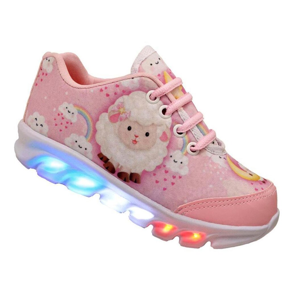 Tênis de Led Ortokids Infantil Menina Ovelha